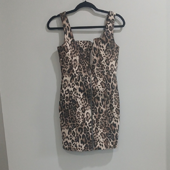 Leopard Print  Mini Dress Sz Small New With Tags - Picture 1 of 10